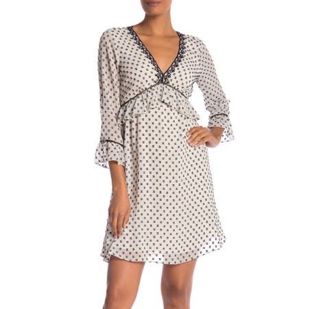 Chelsea and violet. Black and white ruffle Dress